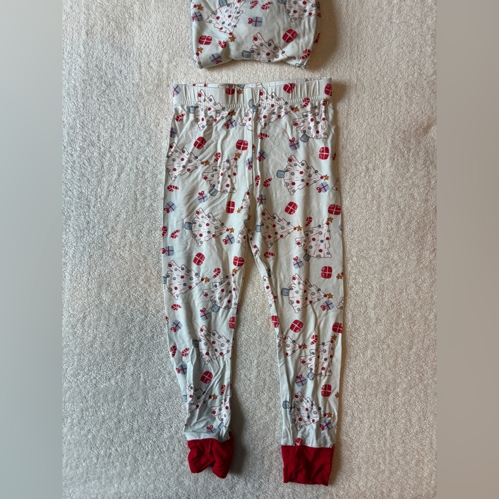 Caden Lane Christmas Tree Pajama Set, Bamboo Viscose, Sz 3T - Picture 4 of 6